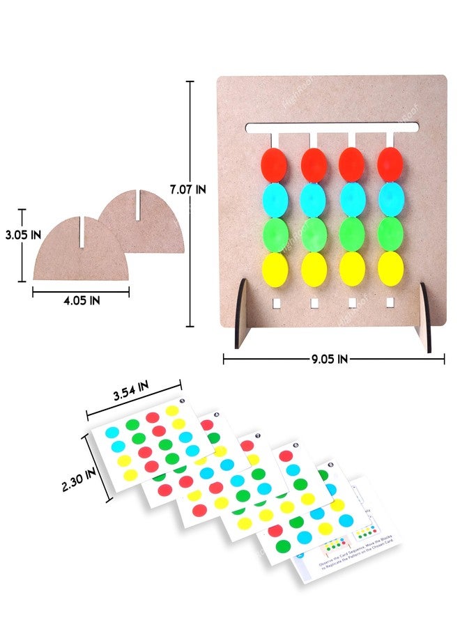 HighRoof Wooden Montessori Slide Puzzle Hand Eye Coordination and Early Development Brain Activity Game for Kids - Image 5